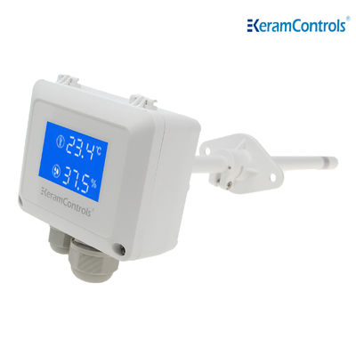 เครื่องส่งสัญญาณความชื้นอุณหภูมิจอแสดงผล LCD 4-20mA สำหรับHvac