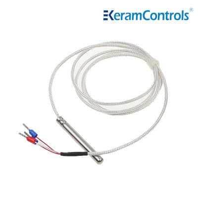 PTFE PT100 PT1000 เซ็นเซอร์อุณหภูมิกันน้ำ 2 Wire